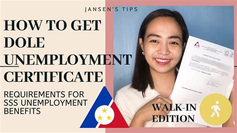 dole certificate of unemployment online application region 7